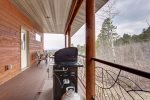 Eagle Trail Lodge deck with gas grill. 